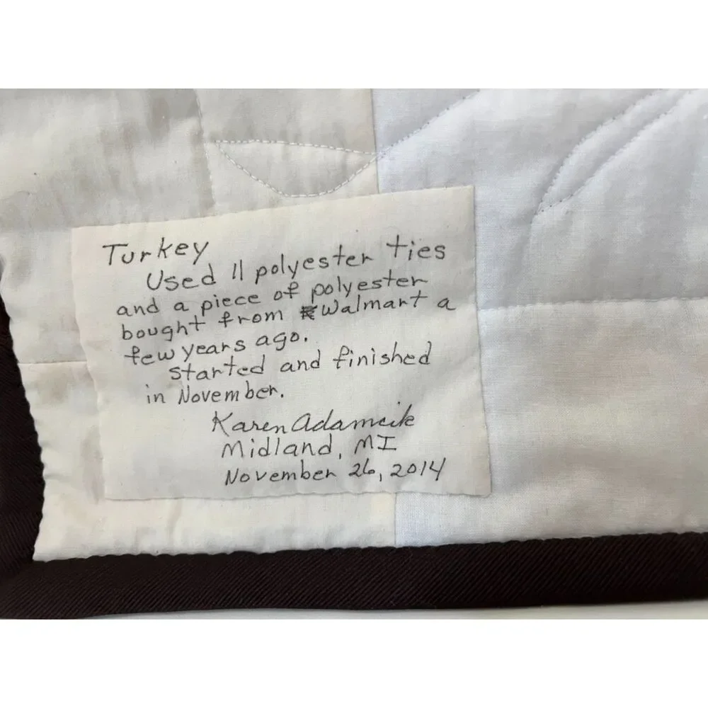 Handmade Thanksgiving quilt by Karen Adamcik, Midland MI